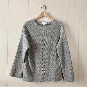 Loveriche Ribbed Knit Open Back Sweater